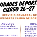 ACTIVIDADES DEPORTIVAS COMARCALES CURSO 2026/2027