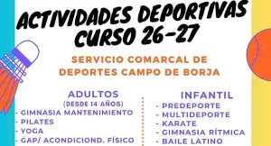 ACTIVIDADES DEPORTIVAS COMARCALES CURSO 2026/2027